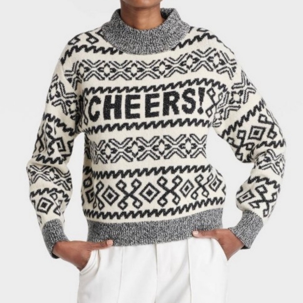 A New Day CHEER! Women's Cozy Stretch Holiday Christmas New Years Party Sweaters